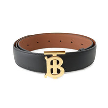 Load image into Gallery viewer, BURBERRY TB Logo Belt Size S Black8046538 Leather