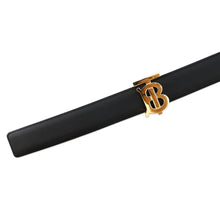 Load image into Gallery viewer, BURBERRY TB Logo Belt Size S Black8046538 Leather