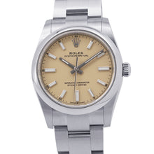 Load image into Gallery viewer, ROLEX Oyster Perpetual 34 W34mm Stainless Steel Beige Dial124200