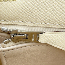 将图像加载到图库查看器中,HERMES Kelly Sellier tricolor Nata / Jaune Poussin / Sesame Epsom Size 25