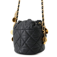 Load image into Gallery viewer, CHANEL Matelasse CC Logo Chain Mini Pouch BlackAP3111 Caviar Leather