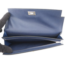 Load image into Gallery viewer, HERMES Kelly Pocket Long Blue Saphir Chevre Shamqila