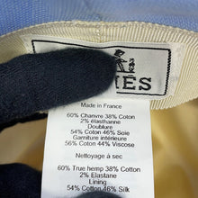 Load image into Gallery viewer, HERMES Hat Frog Size 57 Light Blue Hemp60% Cotton38% Polyurethane2%