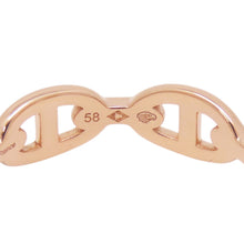 Load image into Gallery viewer, HERMES Chaine d'Ancre Anchene Ring Size PM/58/#18 18K Pink Gold