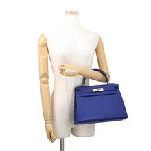 将图像加载到图库查看器中,HERMES Kelly Sellier Blue Electric Epsom Size 28