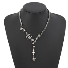 Load image into Gallery viewer, CHANEL Star motif Necklace Silver Gold Plated
