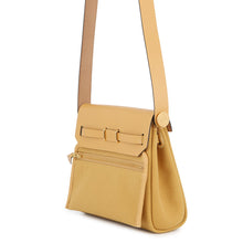 将图像加载到图库查看器中,HERMES Herbag zip Paille Toile H Vache Hunter Leather Size Mini