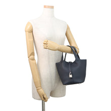Load image into Gallery viewer, HERMES Picotin Lock Blue Nuit Taurillon Clemence Size PM