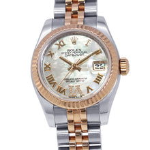 Load image into Gallery viewer, ROLEX Datejust W26mm Stainless Steel K18PG White Shell Dial179171NR