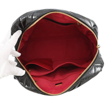 Load image into Gallery viewer, CHANEL maxi bowling bag Black Shiny Calf Leather