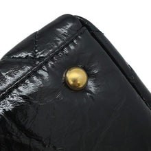 Load image into Gallery viewer, CHANEL maxi bowling bag Black Shiny Calf Leather