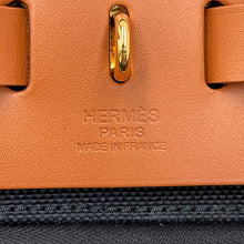 将图像加载到图库查看器中,HERMES Herbag zip Black/Natural Toile Military Vache Hunter Leather Size PM
