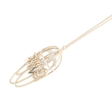 Load image into Gallery viewer, CHANEL Birdcage necklace CC Logo Gold Metal Rhinestone