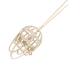 Load image into Gallery viewer, CHANEL Birdcage necklace CC Logo Gold Metal Rhinestone