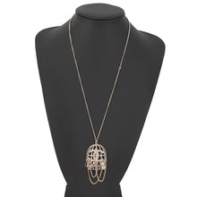 Load image into Gallery viewer, CHANEL Birdcage necklace CC Logo Gold Metal Rhinestone