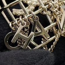Load image into Gallery viewer, CHANEL Birdcage necklace CC Logo Gold Metal Rhinestone