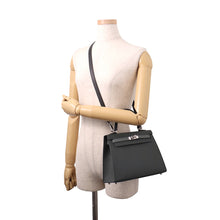 Load image into Gallery viewer, HERMES Kelly Sellier tricolor Vert Mangrove/Vert Almond/Black Epsom Size 25