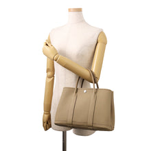 将图像加载到图库查看器中,HERMES Garden Party Beige Marfa Negonda Leather Size TPM