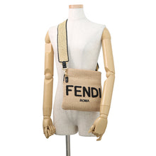 Load image into Gallery viewer, FENDI Pack Slim Clutch Beige/Black8BT337 Raffia Size Small