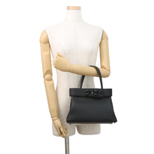 Load image into Gallery viewer, HERMES Medor 2WAY Handbag Black Togo Leather Swift Leather Size 27