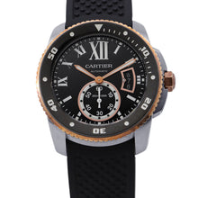 Load image into Gallery viewer, CARTIER Caliber de Cartier Diver W42mm Stainless Steel K18PG Rubber Black DialW7100055