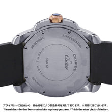 Load image into Gallery viewer, CARTIER Caliber de Cartier Diver W42mm Stainless Steel K18PG Rubber Black DialW7100055