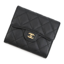 将图像加载到图库查看器中,CHANEL Matelasse Classic Flap Wallet BlackAP0231 Caviar Leather
