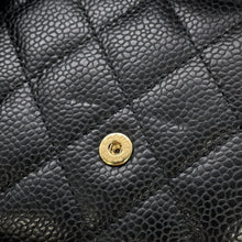 将图像加载到图库查看器中,CHANEL Matelasse Classic Flap Wallet BlackAP0231 Caviar Leather
