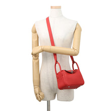 Load image into Gallery viewer, HERMES Lindy Rouge Ladue Taurillon Clemence Size Mini