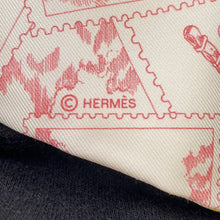 将图像加载到图库查看器中,HERMES Fauve, a stamp enthusiast, Twilly White/Rose/RougeH64205S Silk100%