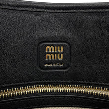Load image into Gallery viewer, MIUMIU Avant Tulle Tote Bag Black5BG310 Leather Size Large