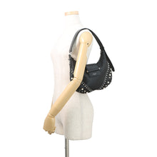 Load image into Gallery viewer, JIMMY CHOO Bar Hobo Bag BlackBARHOBOSQXB Leather Faux Pearl Size Small