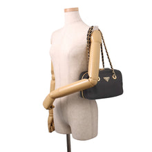 Load image into Gallery viewer, PRADA Logo Chain Tote Bag Black1BB121 Nylon