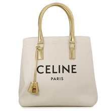 Load image into Gallery viewer, CELINE Horizontal Cabas Tote Bag Gold/Ivory192162 Leather Canvas