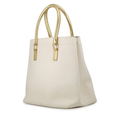 Load image into Gallery viewer, CELINE Horizontal Cabas Tote Bag Gold/Ivory192162 Leather Canvas