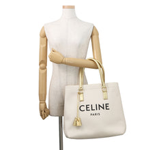 Load image into Gallery viewer, CELINE Horizontal Cabas Tote Bag Gold/Ivory192162 Leather Canvas