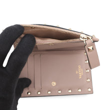 Load image into Gallery viewer, Valentino Garavani Studded Compact Wallet Jasmin Flower Leather