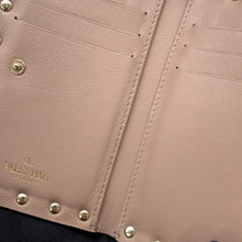 Load image into Gallery viewer, Valentino Garavani Studded Compact Wallet Jasmin Flower Leather