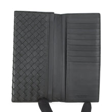 将图像加载到图库查看器中,Bottega Veneta INTRECCIATO LONG WALLET Black120697 Leather