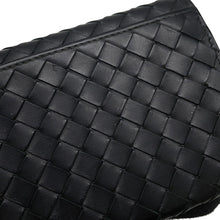 将图像加载到图库查看器中,Bottega Veneta INTRECCIATO LONG WALLET Black120697 Leather
