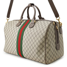 Load image into Gallery viewer, GUCCI Duffle Bag Beige/Multicolor834460 GG Supreme Leather Size Medium