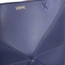 Load image into Gallery viewer, LOEWE Puzzle Fold 2WAY Bag NavyA657V25X01 Shiny Calf Leather Size Mini