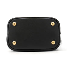 将图像加载到图库查看器中,PRADA Panier 2WAY Tote Bag Black1BA217 Leather Size Small