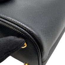将图像加载到图库查看器中,PRADA Panier 2WAY Tote Bag Black1BA217 Leather Size Small