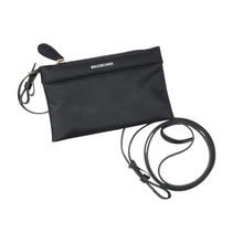 Load image into Gallery viewer, BALENCIAGA Navy Kabas Black390346 Nylon Leather Size XS