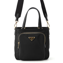 Load image into Gallery viewer, PRADA 2WAYBag Black1BG308 Nylon Leather