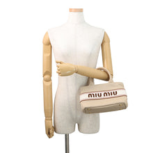将图像加载到图库查看器中,MIUMIU Jacquard 2WAYBag Beige5BA253_2F68_F0065 Canvas