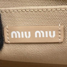 将图像加载到图库查看器中,MIUMIU Jacquard 2WAYBag Beige5BA253_2F68_F0065 Canvas
