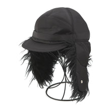 Load image into Gallery viewer, PRADA Flight cap Size L Black2HC180 Nylon Fur