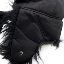 Load image into Gallery viewer, PRADA Flight cap Size L Black2HC180 Nylon Fur